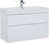 Товар: Тумба с раковиной Aquanet Бруклин 100 белый 00212599 - фото 1 Тумба с раковиной Aquanet Бруклин 100 белый 00212599 — фото 1, Тумбы с раковиной