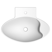 Раковина Scarabeo ZEFIRO подвесная или накладная с переливом с одним отверстием цвет белый арт-8201 — фото 3, Раковины подвесные