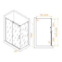 Душевой уголок RGW TO-44 (TO-14 + Z-050-2) 1400x800 02074448-11 — фото 1, Душевые уголки