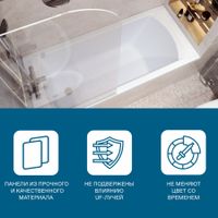 Боковая панель для ванны МОНАКО XL, левая 75 см., САНТЕК 1WH207789 — фото 3, Экраны для ванн