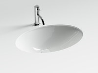 Раковина встраиваемая снизу CERAMICANOVA Era овальная 615x435x220 мм, цвет белый арт. арт-CN6081 — фото 6, Раковины встраиваемые снизу