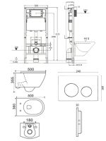 Товар: Agger Унитаз подвесной безободковый белый с инсталляцией, микролифт, кнопка смыва белая арт-ATI05100+APB188 - фото 11 Agger Унитаз подвесной безободковый белый с инсталляцией, микролифт, кнопка смыва белая арт-ATI05100+APB188 — фото 11, Комплекты унитаз + инсталляция