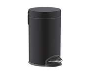 Корзина для мусора, Hansgrohe, AddStoris, ширина, мм-170, глубина, мм-170, высота, мм-265, ёмкость(л)-3, тип установки-напольный, материал-металл, с педалью, цвет-черный матовый арт-41775670 — фото 1, Мусорные ведра