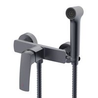 Гигиенический душ Azario Conda со смесителем, керамический картридж, шланг 150 см, графит арт-AZ-K2511GR — фото 1, Гигиенические души