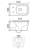 Agger Унитаз подвесной безободковый TORNADO, сиденье с микролифтом арт-AT11150 — фото 6, Подвесные унитазы