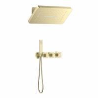 Душевая система встроенная с термостатом Timo Petruma золото матовое арт-SX-5249/17SM — фото 1, Встраиваемые душевые комплекты