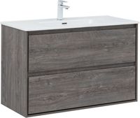 Тумба с раковиной Aquanet Милан (Flash) 100 цв. дуб рошелье 00340326 — фото 1, Тумбы с раковиной