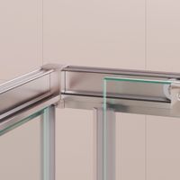 Душевой уголок RGW PA-245 90x100, прямоугольный, профиль хром, стекло прозрачное/6 мм, арт-410824590-11 — фото 4, Прямоугольные душевые уголки