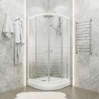 ДО Полосы 90*90 А (3 места+сифон D90) арт-Щ0000061805 — фото 1, Душевые уголки четверть круга