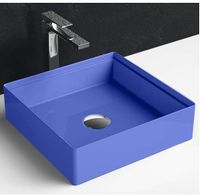 Раковина Artceram Scalino накладная без отверстий цвет Blue sapphire арт-SCL001 16 00 — фото 1, Раковины накладные