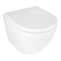 Унитаз подвесной Azario Gloria 360х490х360 безободковый, слив TORNADO, с быстросъемным сиденьем микролифт (AZ-2003Т) арт-AZ-2003T — фото 1, Подвесные унитазы