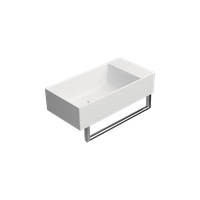 раковина накладная KUBE X 50x25 без перелива белый матовый арт-9486009 — фото 3, Раковины накладные
