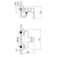 Смеситель для душа Azario EDDIE с ручным душем, керамический картридж, без излива, хром арт-AZ-WQY338207C — фото 5, Смеситель для душа