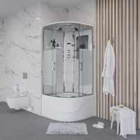 Душевая кабина Niagara Ultra NG-308-01 (90х90х220) высокий поддон(48см),стекло матовое,4 места 3080164 — фото 2, Душевые кабины