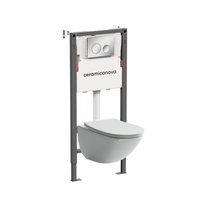 Комплект Подвесной унитаз MONO Rimless + Система инсталляции Balance кнопка Circle, хром глянцевый арт-CN1905_121001CH — фото 1, Комплекты унитаз + инсталляция