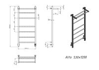 Товар: Полотенцесушитель электрический Grota Alto 530х1200 белый Alto 530х1200 RAL9016 EL - фото 1 Полотенцесушитель электрический Grota Alto 530х1200 белый Alto 530х1200 RAL9016 EL — фото 1, Электрические полотенцесушители