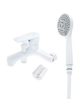 Orange Loop M26-100w смеситель для ванны/душа однорычажный с душевым набором, белый — фото 11, Смеситель для ванны