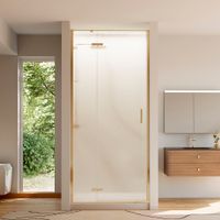 Душевая дверь Veconi Vianno VN-73RG/L, 800x1950, Золото брашинг, стекло дождь VN73RG/L-80-06-C4 — фото 1, Распашные душевые двери