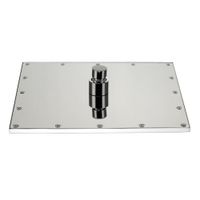 KVANT Душевой настенный гарнитур (см-ль д/душа термостат./колонна душ/верхн.душ/шланг/ручн.душ),хром 31859 — фото 6, Душевые гарнитуры