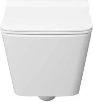 Унитаз подвесной КЕРАМИН ТОБАГО R МЛ Slim Soft Close безободковый, сиденье дюропласт с микролифтом CDB00027033 арт-4810531143567 — фото 1, Подвесные унитазы