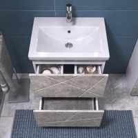 Тумба под раковину VIGO Geometry 60 напольная бетон арт-015 бетон — фото 4, Тумбы под раковину