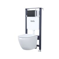 Товар: Комплект 3в1: подвесной унитаз, инсталляция и клавиша смыва IDDIS (BASBQ02i73) - фото 1 Комплект 3в1: подвесной унитаз, инсталляция и клавиша смыва IDDIS (BASBQ02i73) — фото 1, Комплекты унитаз + инсталляция