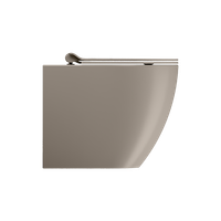 унитаз приставной PURA безободковый с водоворотной системой смыва Swirlflush фаянсовый серый беж матовый арт-881005 — фото 2, Приставные унитазы