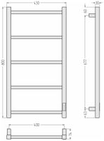 Полотенцесушитель электрический Стилье Формат 26 800х400 правый Матовый чёрный 31526-8040 — фото 3, Электрические полотенцесушители