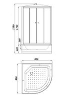 Ограждение VIVA90B N душевое Ceruttispa без поддона (90x90x195) — фото 271, Прямоугольные душевые уголки