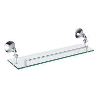 Полка стеклянная Rose , хром арт-RG1219 — фото 1, Полки для ванной и душа