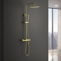 Товар: Душевая система с термостатом Timo Saona SX-2380/17 золото матовое - фото 1 Душевая система с термостатом Timo Saona SX-2380/17 золото матовое — фото 1, Душевые системы