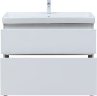 Тумба с раковиной Aquanet Вега 100 (Ирис) напольная 2 ящ. цв. белый глянец арт-00345373 — фото 8, Тумбы с раковиной