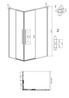 Товар: 1/2 душевого ограждения Grossman Galaxy (70х195) графит сатин,стекло прозрачное, 1 место арт-1/2.K33.01.70.42.00 - фото 10 1/2 душевого ограждения Grossman Galaxy (70х195) графит сатин,стекло прозрачное, 1 место арт-1/2.K33.01.70.42.00 — фото 10, Раздвижные душевые двери