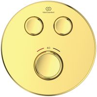 Смеситель для душа Ideal Standard CERATHERM NAVIGO встраиваемый термостатический, на 2 выхода, шлифованное золото (A7296A2) арт-A7296GN — фото 1, Смеситель для душа