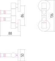 Полотенцедержатель Держатель полотенец Сунержа ВЕЕР-2 поворотный / L 88 Золото арт-03-3010-2088 — фото 2, Полотенцедержатели