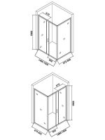 Товар: Orange душевой уголок без поддона с раздвижной дверкой, матовый черный арт-E23-15090TB - фото 5 Orange душевой уголок без поддона с раздвижной дверкой, матовый черный арт-E23-15090TB — фото 5, Прямоугольные душевые уголки