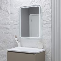 600x800 Зеркало с подсветкой, универсальный монтаж арт-AQM9107 — фото 2, Зеркала в ванную комнату