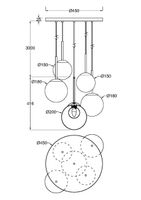 Товар: Подвесной светильник Maytoni MOD521PL-05G - фото 2 Подвесной светильник Maytoni MOD521PL-05G — фото 2, Подвесные светильники