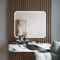 BOND Зеркало прямоугольное 100х80см с LED подсветкой и сенсорным диммером арт-M39ZE-10080 — фото 14, Зеркала в ванную комнату