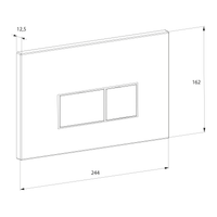 Клавиша смыва D&K Rhein , матовый хром арт-DB1499002 — фото 3, Кнопки смыва