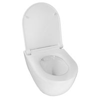 Унитаз подвесной Azario Geno 490х360х360 безободковый, с ультратонким сиденьем микроклифт (AZ2196D) арт-AZ-2196-D — фото 2, Подвесные унитазы