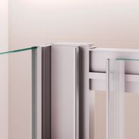 Душевой уголок RGW PA-76 (PA-016+Z-050-2) 1500x1000, профиль хром, стекло прозрачное, арт-35087650-11 — фото 3, Прямоугольные душевые уголки