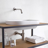 Раковина Scarabeo GLAM полувстраиваемая без перелива без отверстий цвет белый арт-1805 — фото 2, Раковины накладные