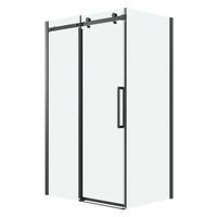 Душевое ограждение Grossman Classic 100.K33.04.140.21.00-200.K33.04.90.21.00 (140х90х195) раздвижная,черный матовый,стекло прозрачное,2 места 120.K33.04.1490.21.00 — фото 1, Прямоугольные душевые уголки