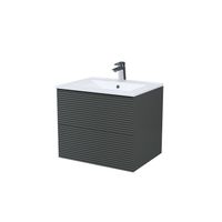 Тумба с умывальником IDDIS Bild подвесная, 60 см, темно-серый арт-BIL60G0i95K — фото 2, Тумбы с раковиной