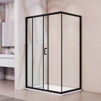 Душевой уголок RGW PA-245B 90x100, прямоугольный, профиль черный, стекло прозрачное/6 мм, арт-410824590-14 — фото 3, Прямоугольные душевые уголки