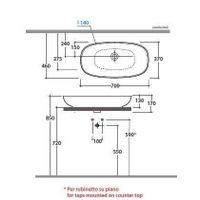 Раковина GLOBO STOCKHOLM на столешницу без отверстий цвет белый арт-LA071BI — фото 3, Раковины встраиваемые сверху