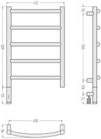Полотенцесушитель электрический Сунержа Галант 3.1 600х400 МЭМ левый Без покрытия 00-6000-6040 — фото 3, Электрические полотенцесушители