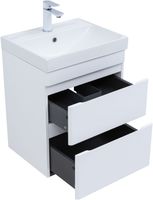 Тумба под раковину Aquanet Слим 50 белый сатин арт-00346046 — фото 1, Тумбы под раковину