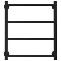 Полотенцесушитель водяной Стилье Версия-КН 600х500 (4) П 20х20 Чёрный арт-17640-6050 — фото 1, Водяные полотенцесушители